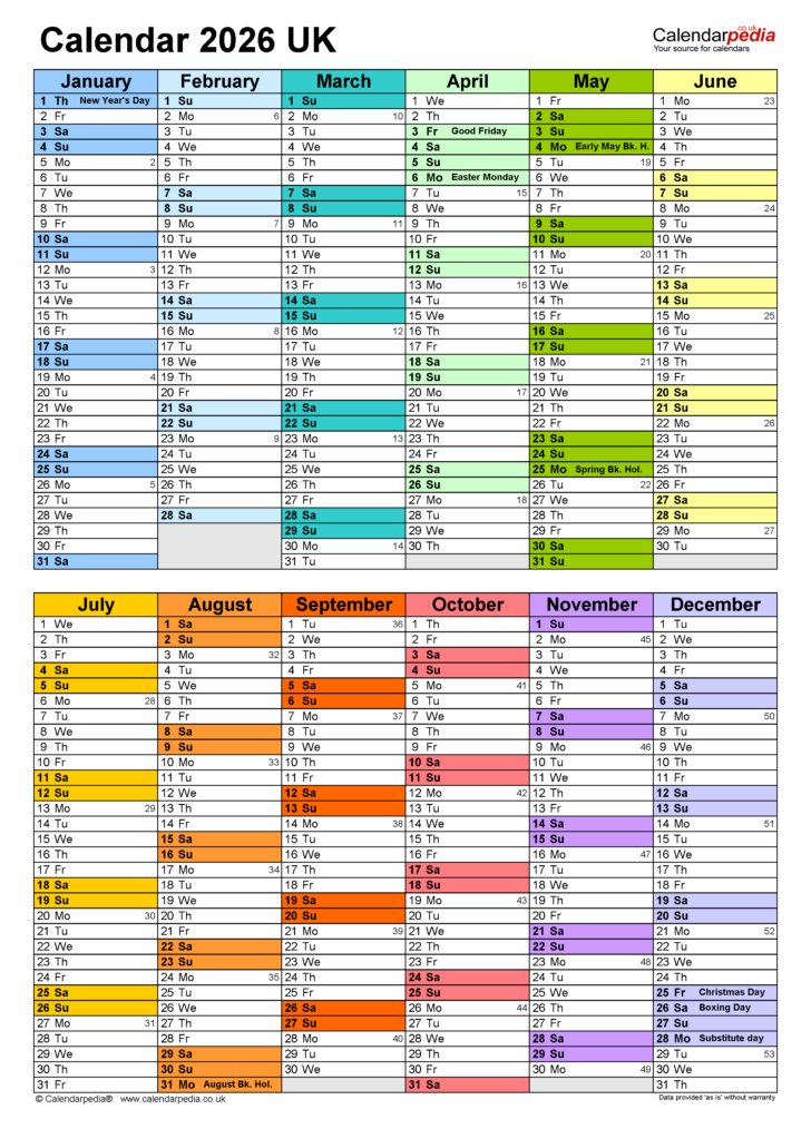 Calendar Labs 2026 Printable Calendar
