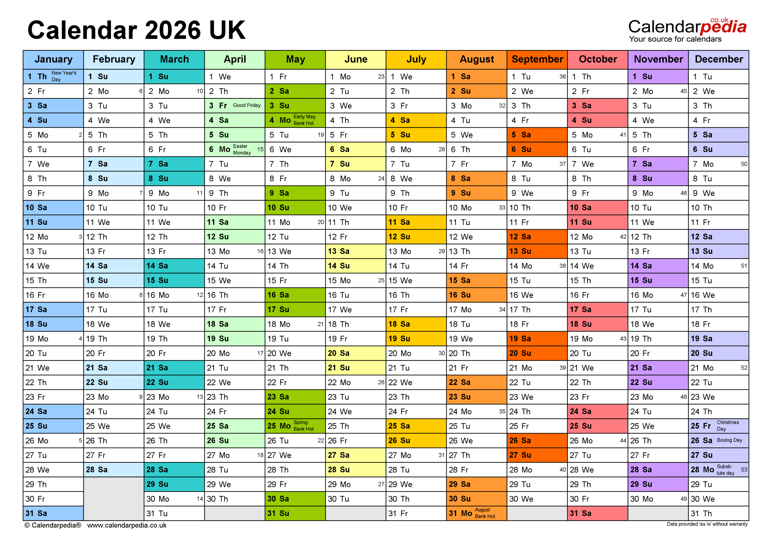 Calendar 2026 (Uk) - Free Printable Pdf Templates regarding Calendar 2026 UK Printable Free