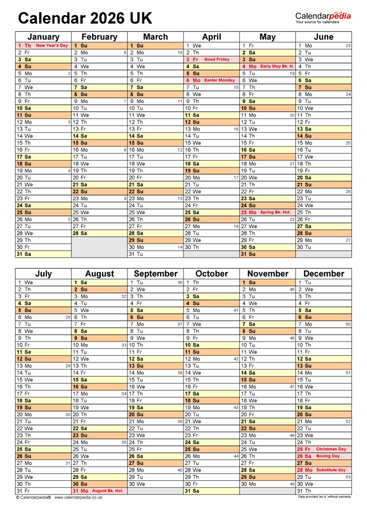 6 Month Calendar 2026 Printable Free