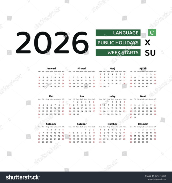 Islamic Calendar 2026 Pakistan