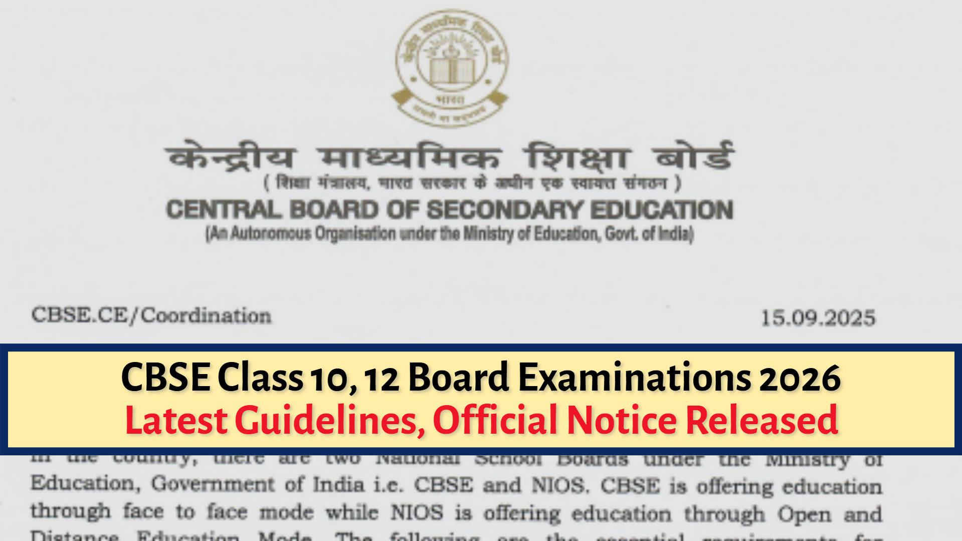 Cbse Makes 75% Attendance Mandatory, Internal Assessment And 2 intended for National School Attendance 2026
