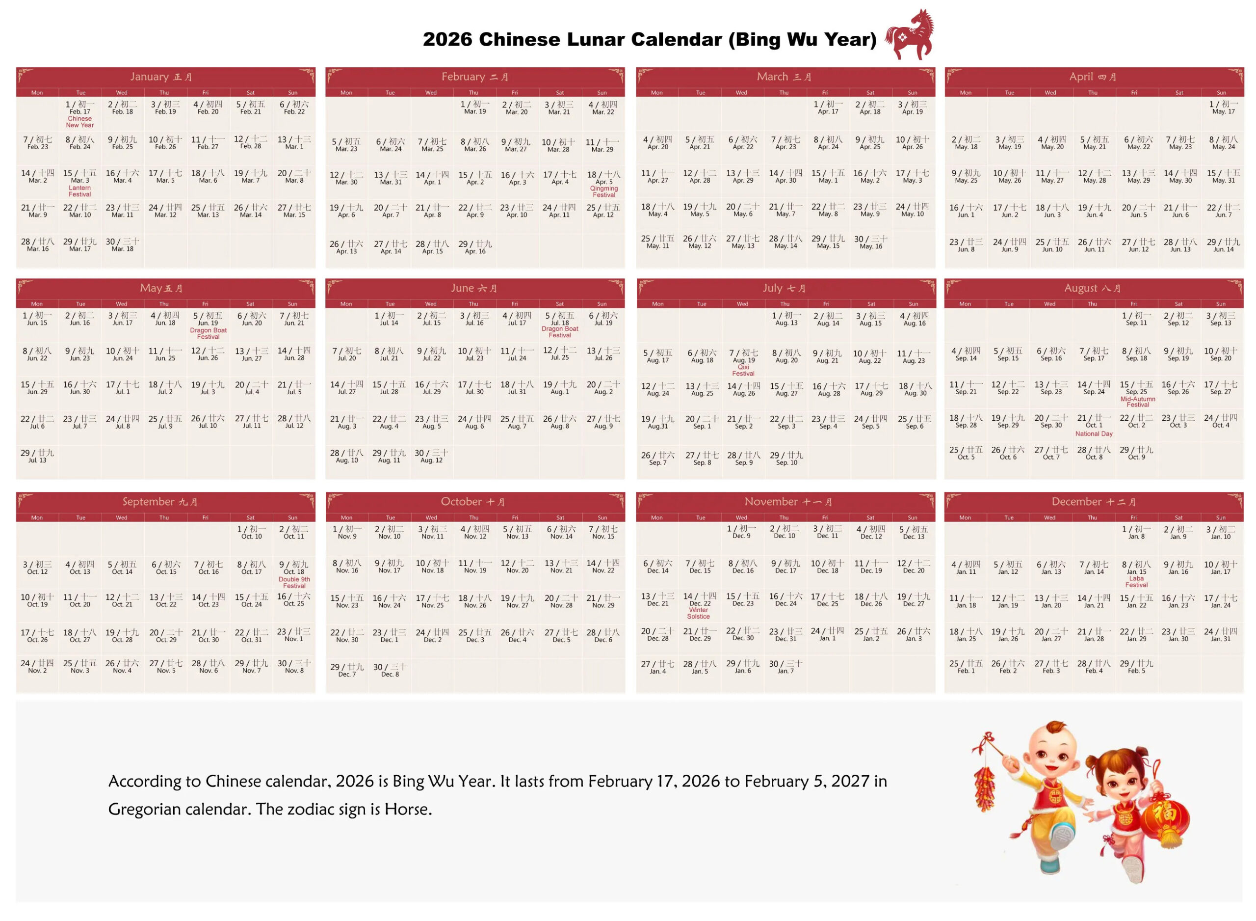 Chinese Calendar 2025&amp;amp;2026: Gregorian To Lunar Days Converter inside Printable Chinese Lunar Calendar 2026
