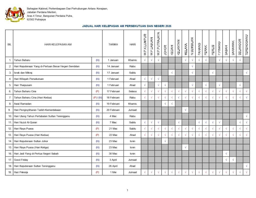 Chinese New Year 2026 : Malaysia School Holiday &amp;amp; Public Holiday throughout Chinese New Year 2026 Malaysia Calendar