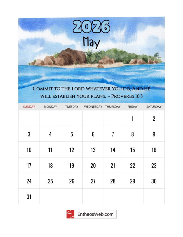 Christian Calendar 2026 Printable