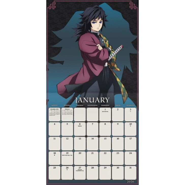 Anime Calendar 2026 Printable Anime Calendar 2026 Printable