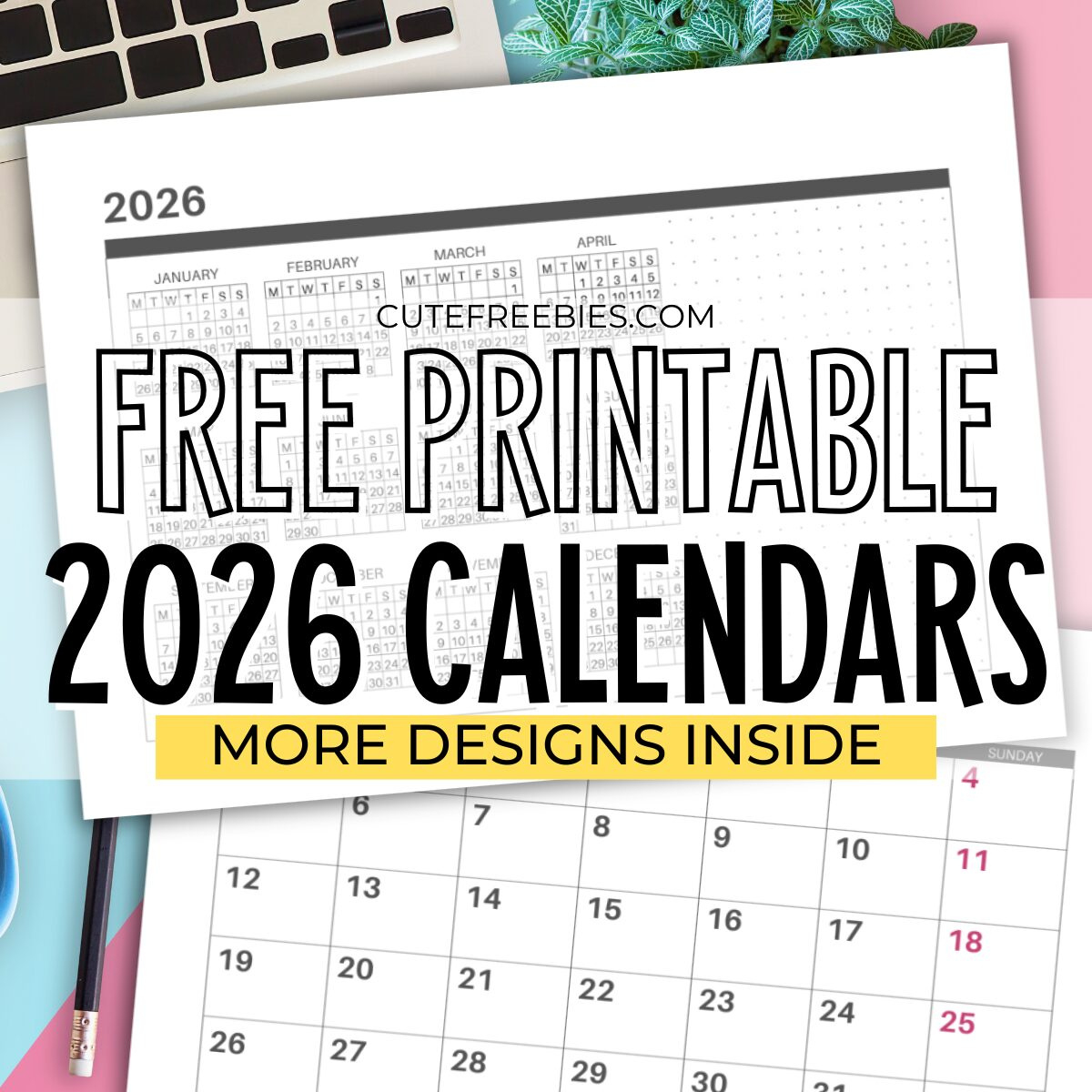 Download 2026 Printable Monthly Calendars And 2026 Planners - Cute with Calendar Labs 2026 Printable Calendar