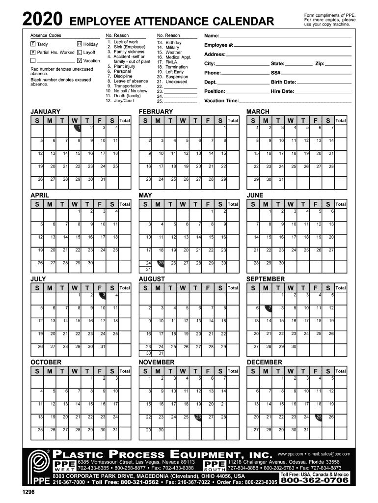 Employee Attendance Calendar: Fill Out &amp;amp; Sign Online | Dochub within Free Printable Employee Attendance Calendar