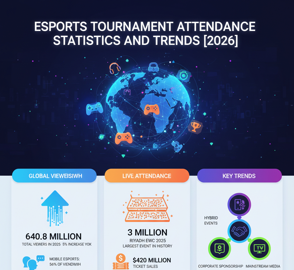Esports Tournament Attendance Statistics And Trends [2026] - Icon regarding National Attendance Statistics 2026