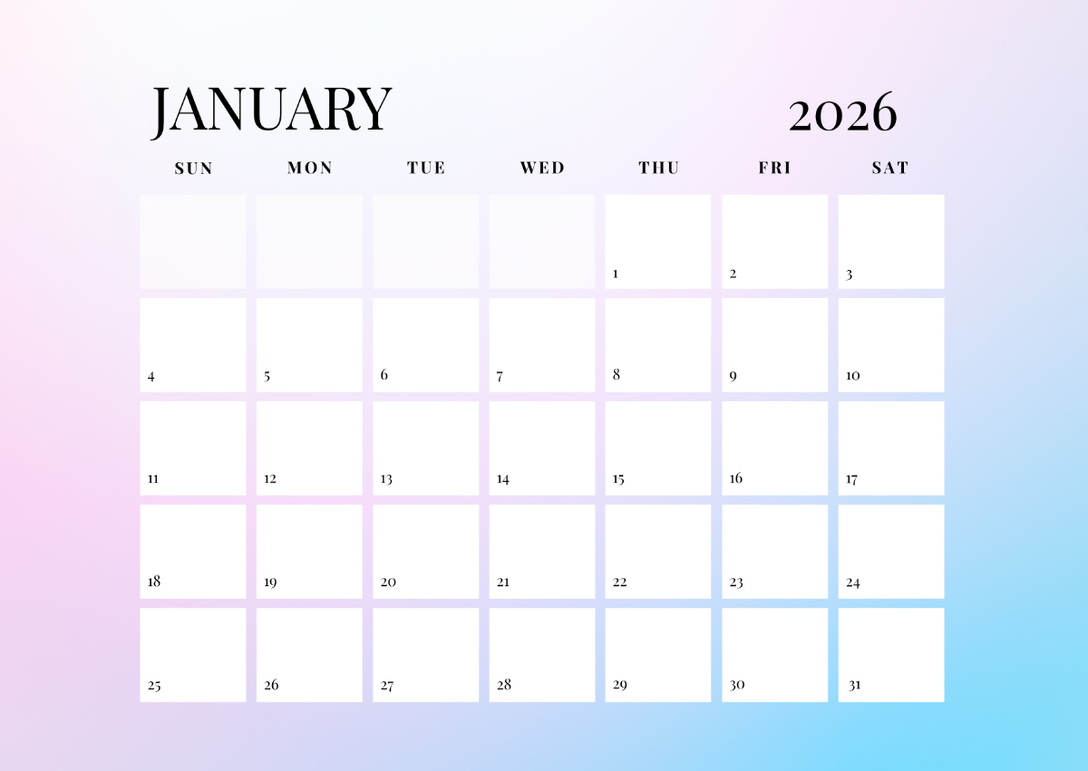 Free Editable 2026 Calendar Template To Edit Online inside Free Editable 2026 Calendar Printable