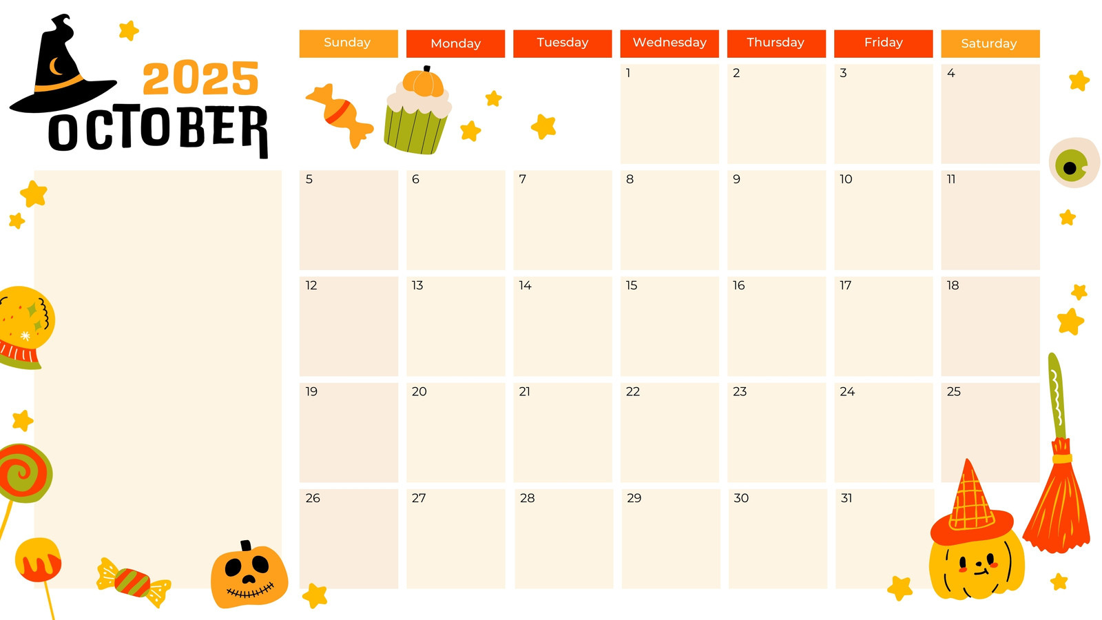 Free October 2025 Calendar Templates To Customize | Canva with October Blank Calendar 2025