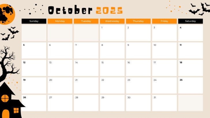 Free October Calendar 2025