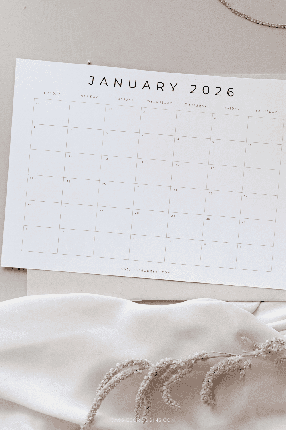 Free Printable 2026 Blank Calendar Templates (All 12 Months) with regard to Blank Calendar 2026 Printable Monthly