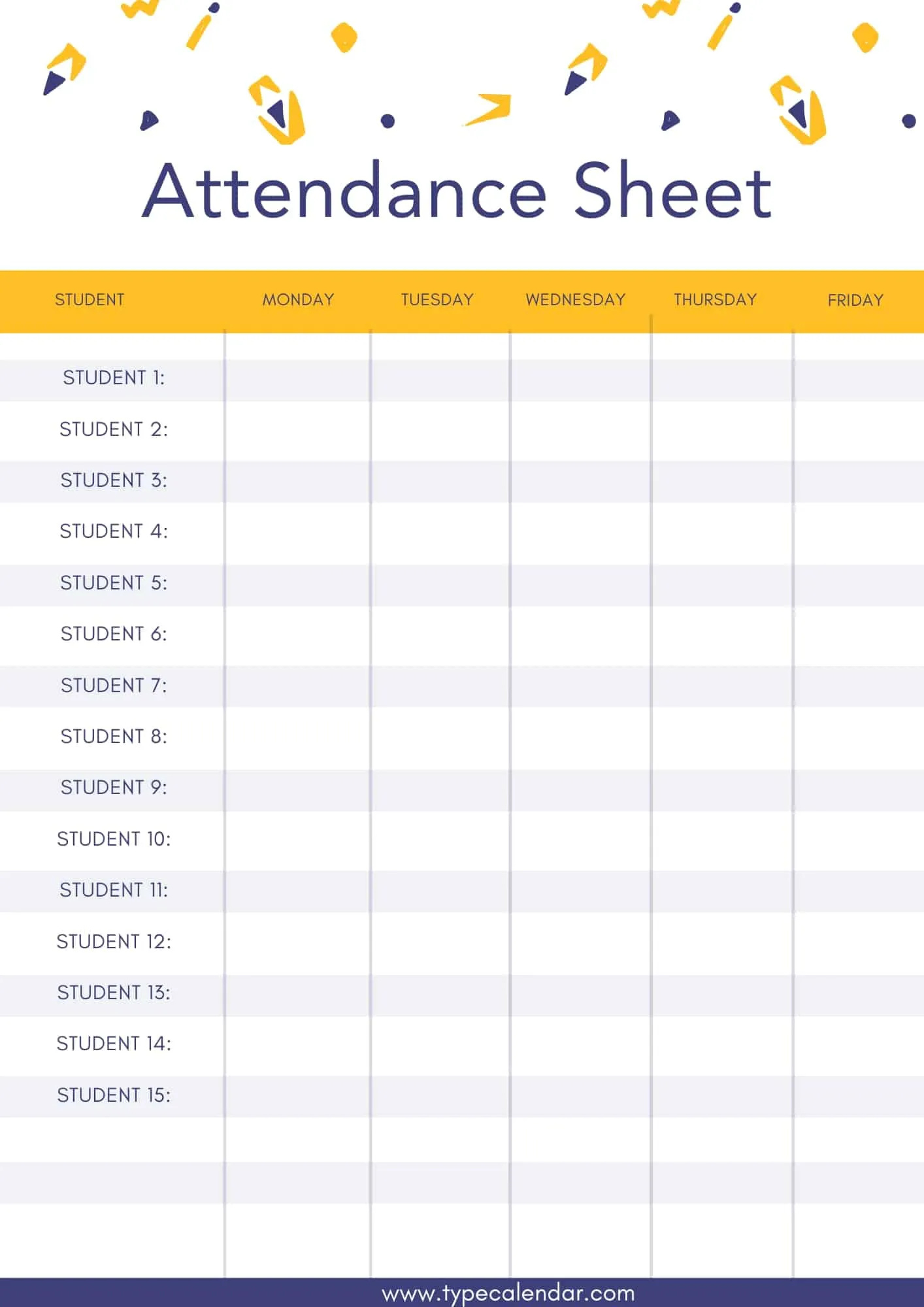 Free Printable Attendance Sheet Templates [Word, Excel, Pdf] inside Attendance Sheet August 2026