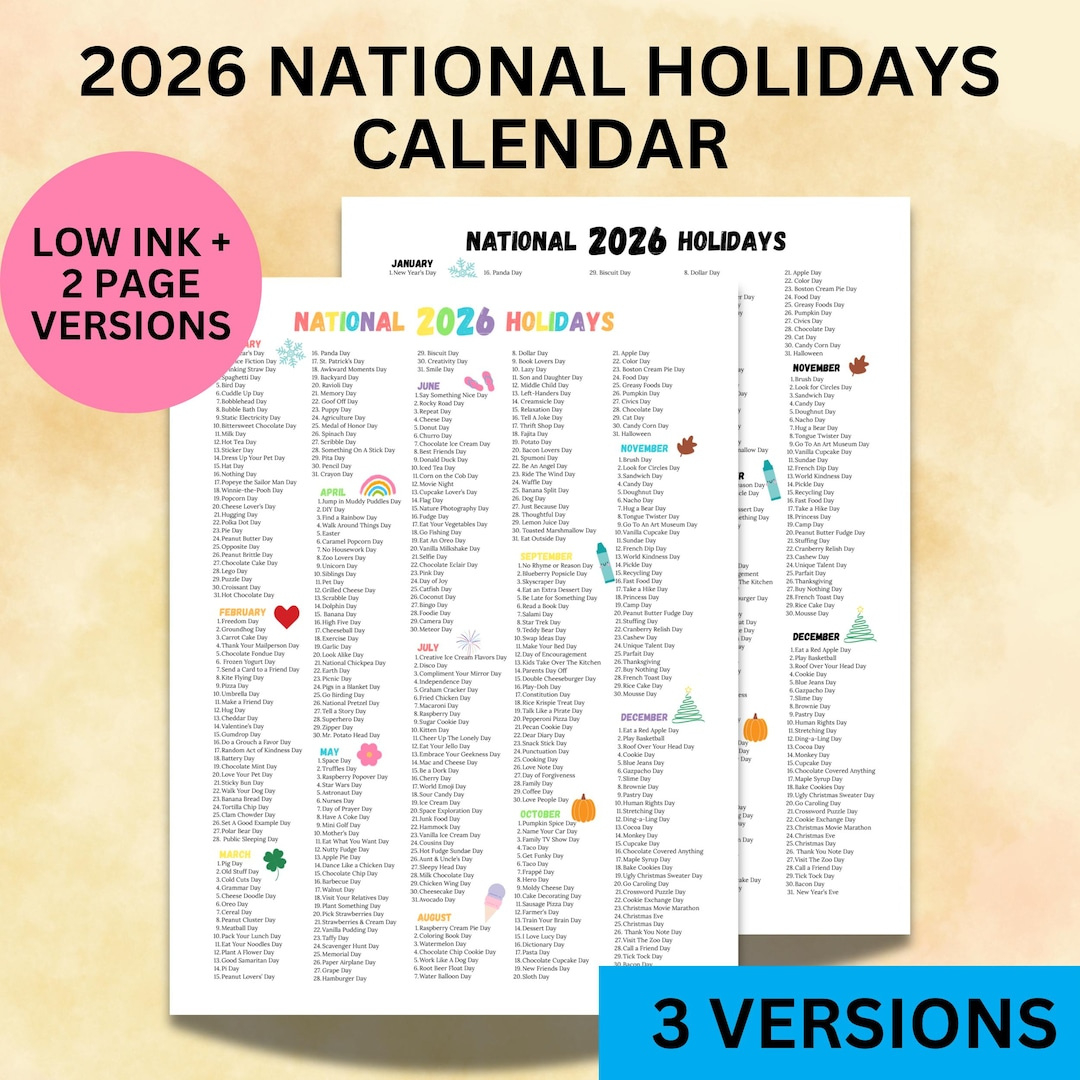 Fun Holidays March Holiday May Holidays Random Holiday Calendar pertaining to National Day Calendar March 2026