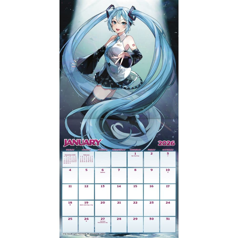 Hatsune Miku 2026 Wall Calendar - Calendars regarding Anime Calendar 2026 Releases
