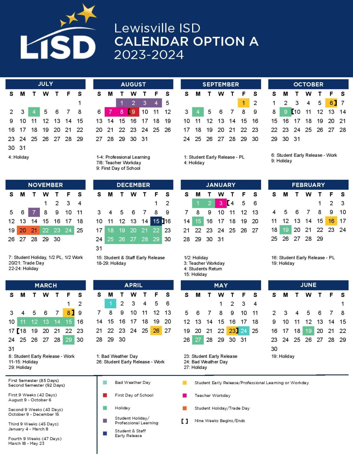Hisd 2025-26 Calendar - Printable pertaining to Hisd 2025 to 2026 Calendar Printable