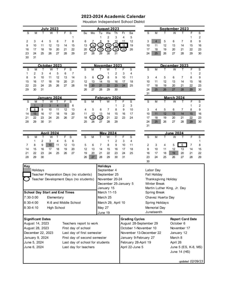 Hisd Academic Calendar 202324 - Mayan Calendar Facts with regard to Hisd 2025 to 2026 Calendar Printable