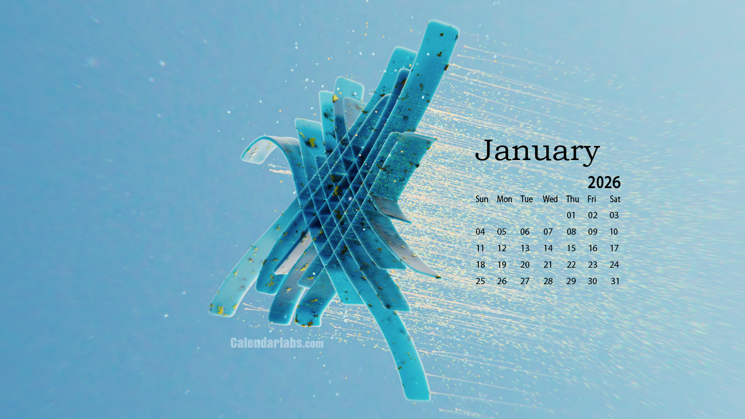January 2026 Desktop Wallpaper Calendar - Calendarlabs for 2026 Calendar Printable Calendarlabs