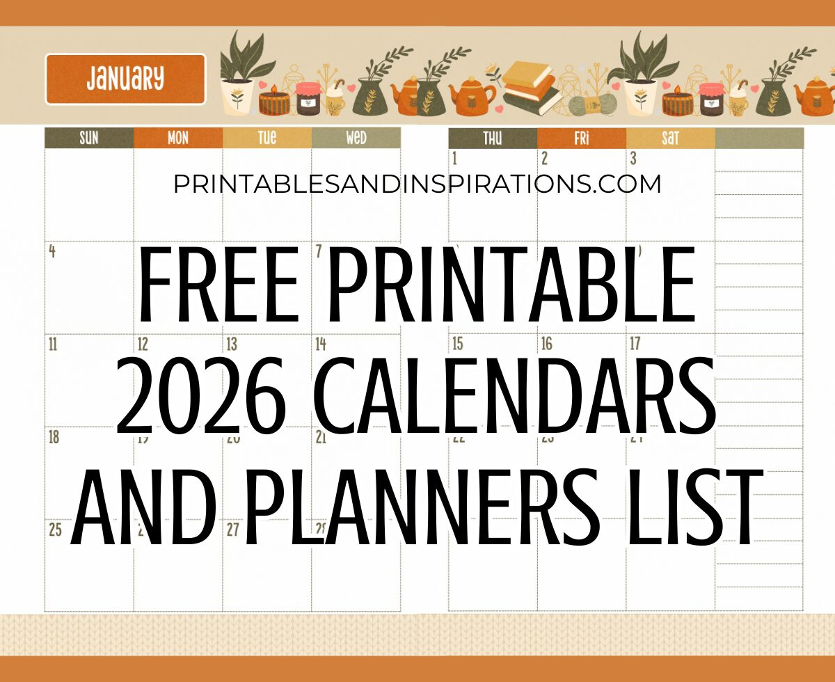 List Of Free Printable 2026 Calendars And 2026 Planners Pdf intended for Calendar Labs 2026 Monthly Printable Calendar