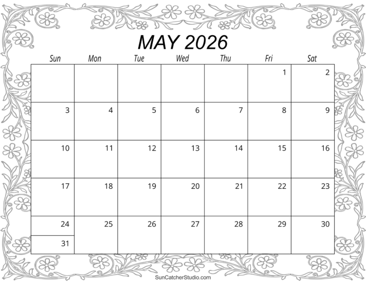 2026 Calendar Printable May