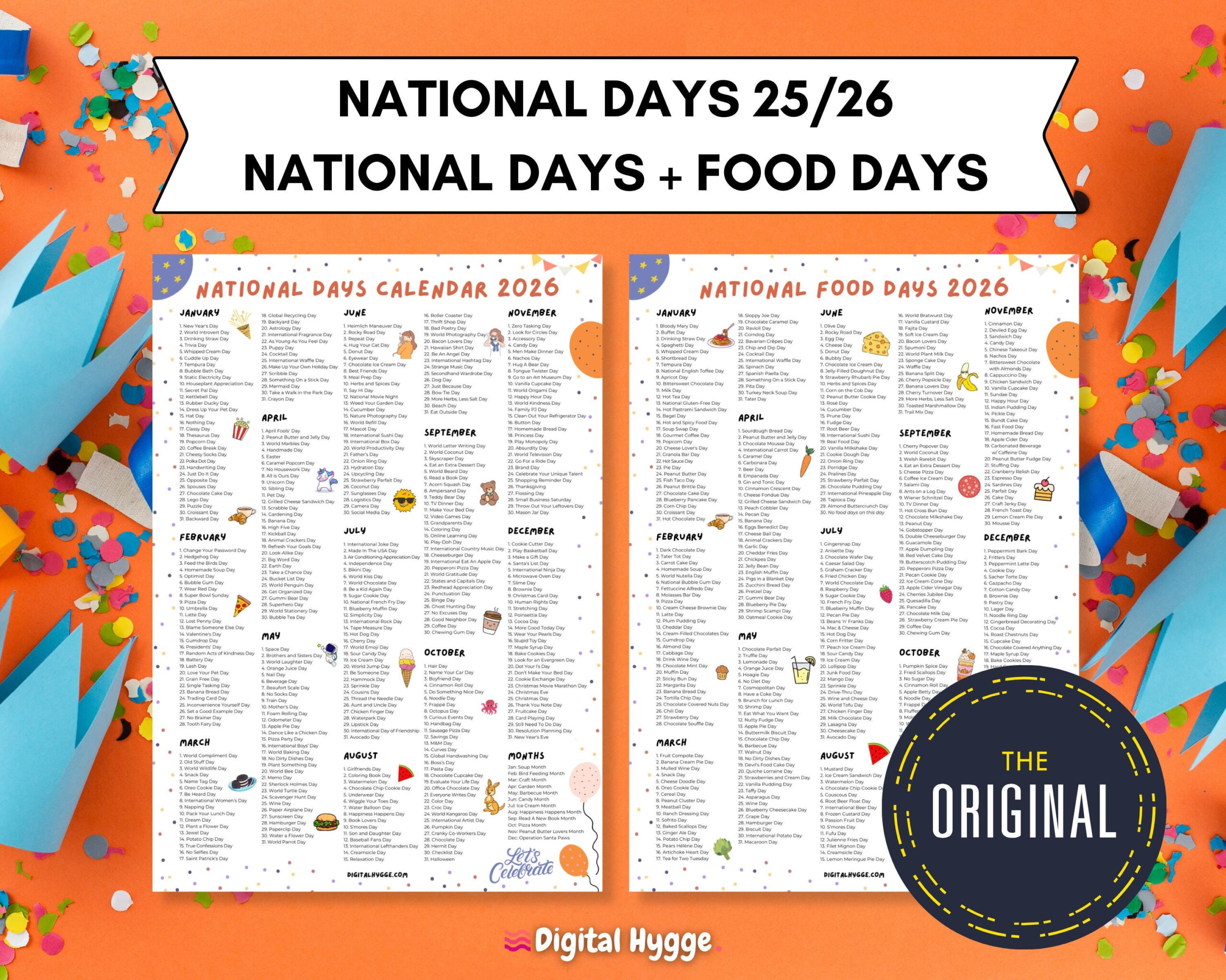 National Feiertage + Nationale Lebensmittel Feiertage 2025 &amp;amp; 2026 within National Food Day Calendar 2026