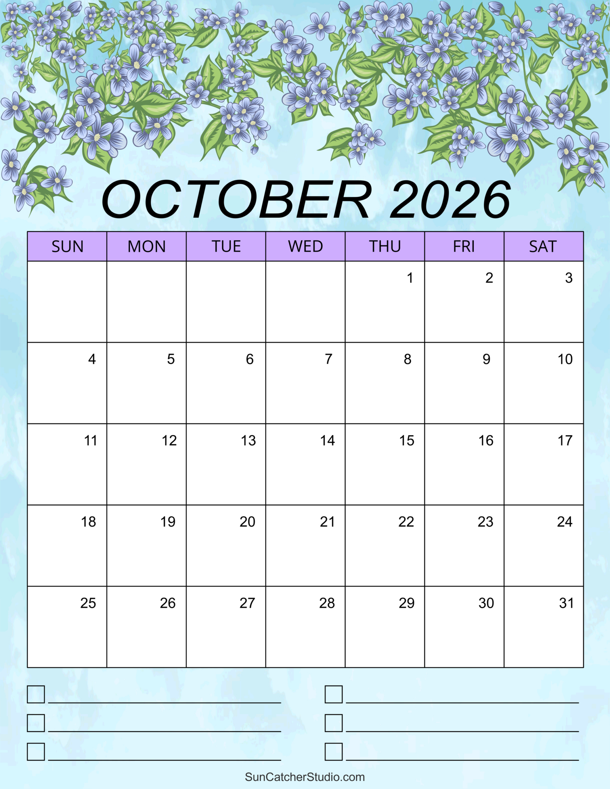 October 2026 Calendar (Free Printable) – Free Printables throughout 2026 Calendar Printable Monthly with Holidays