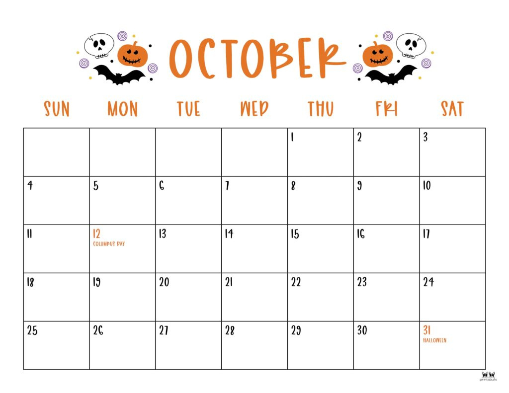 October 2026 Calendars - 123 Free Printables | Printabulls for 2026 Calendar Printable October