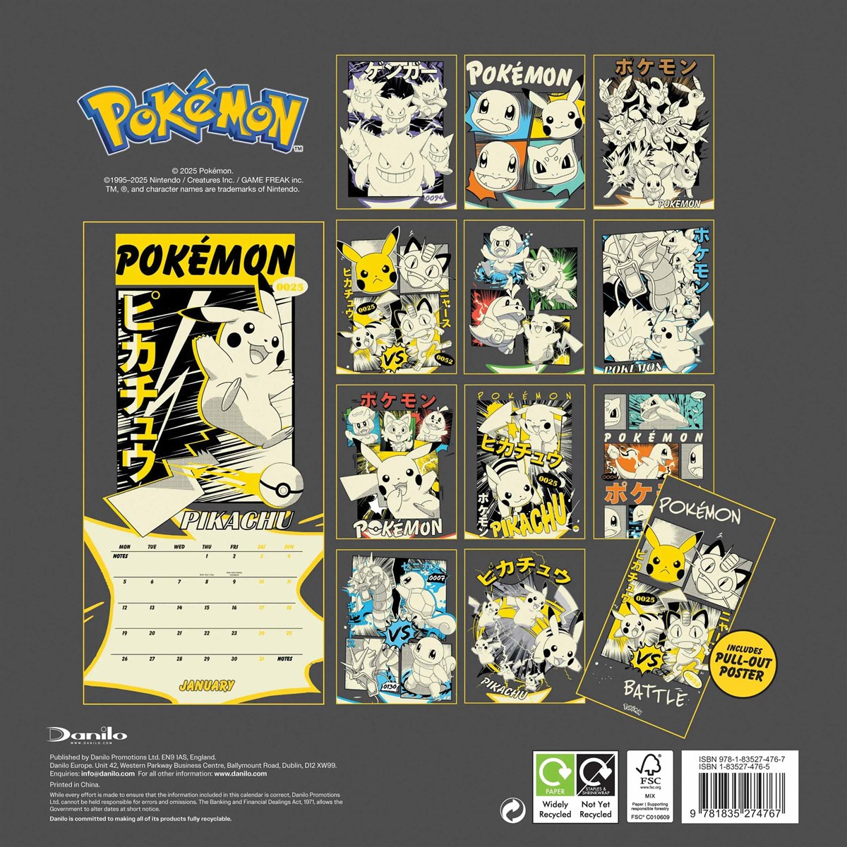 Pokemon Calendar 2026 with Pokemon Calendar 2026 with Holidays
