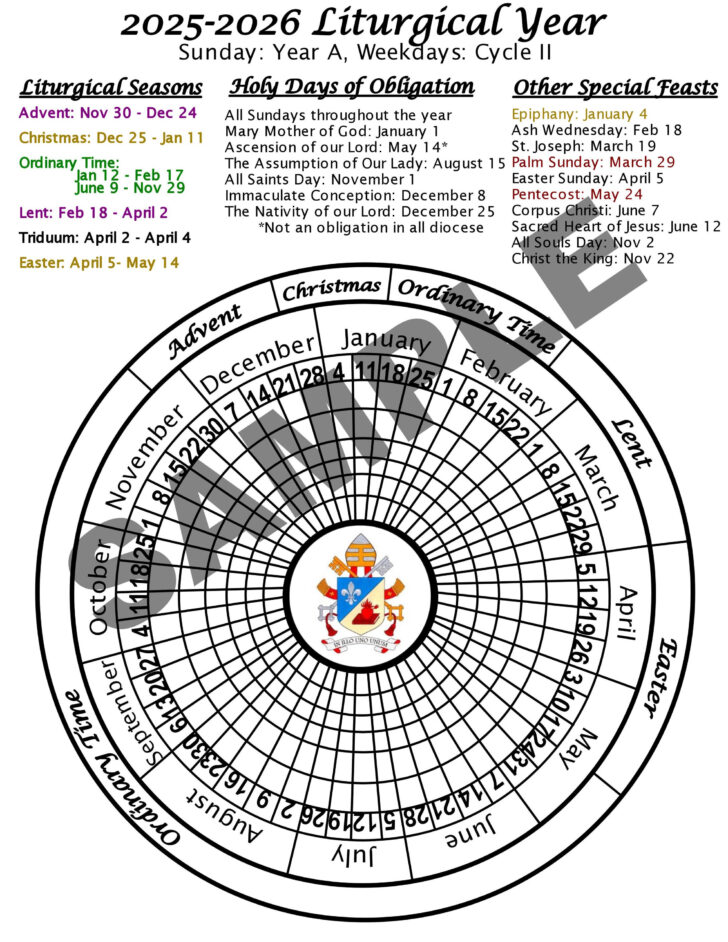 Liturgical Calendar 2026 Catholic UK