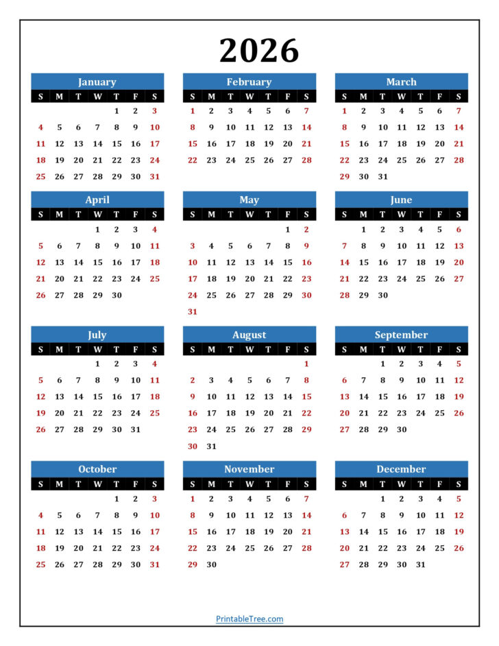 2026 Calendar Printable Free Document