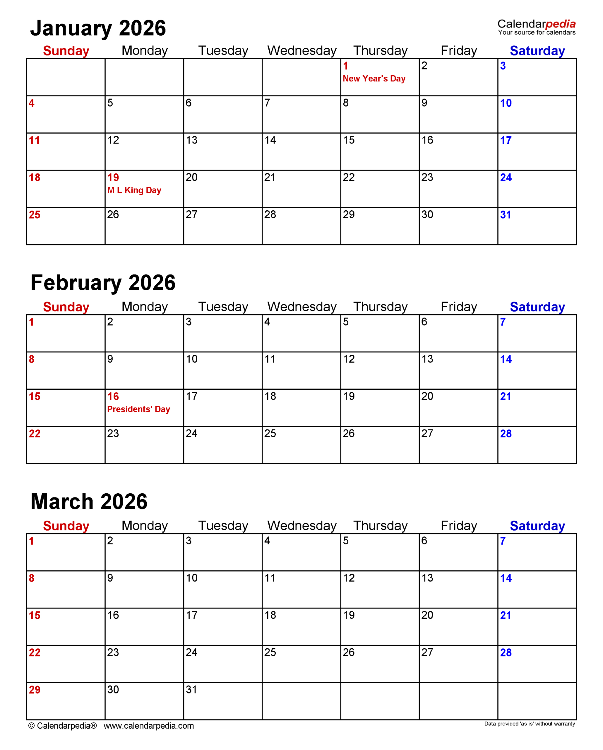 Quarterly Calendars 2026 - Free Printable Pdf Templates in 2026 Calendar Printable Quarterly