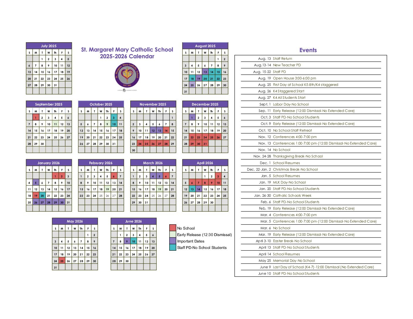 School Calendar - Seton Catholic inside Seton Catholic College Calendar 2026