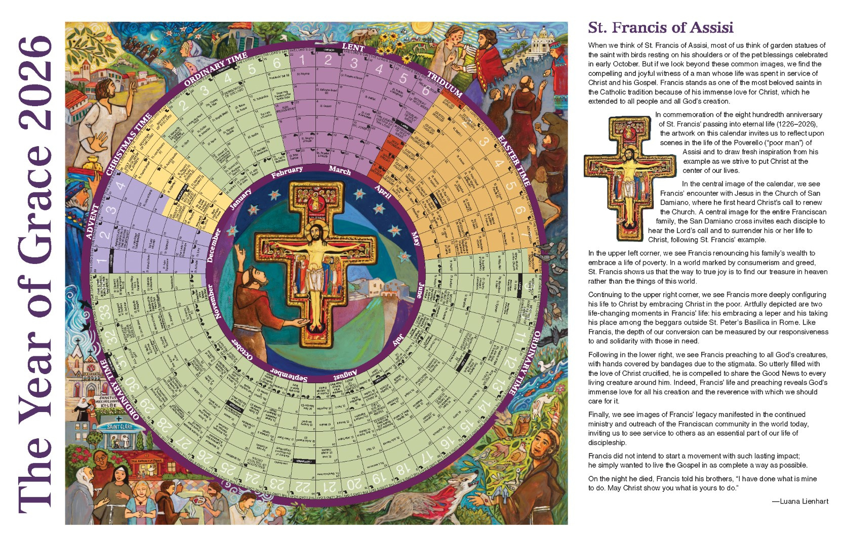 Small Laminated Liturgical Calendar For 2026: Catholic Guide inside Liturgical Calendar 2026 Printable