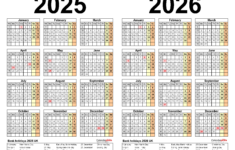 Two Year Calendars For 2025 And 2026 (Uk) For Pdf throughout 2025 and 2026 Calendar Printable