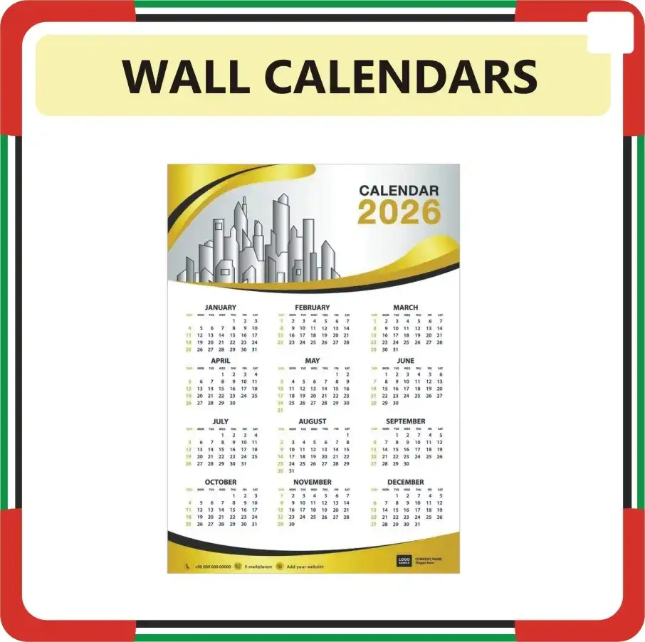 Wall Calendar 2026 Printing Online In Dubai | Wall Calendar Shop regarding Calendar 2026 Printable Free Uae