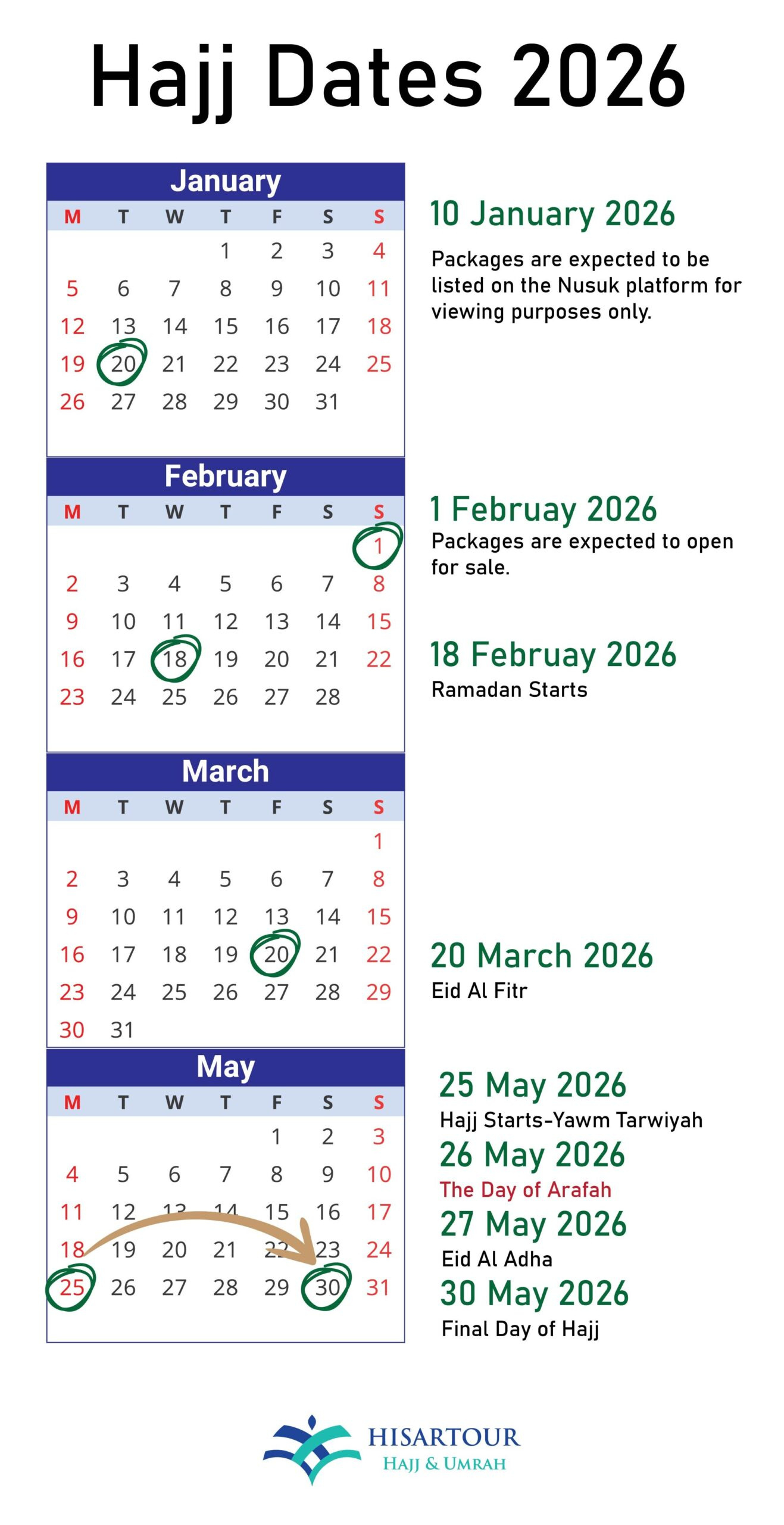When Is Hajj 2026? Arafah Day, Eid Al-Adha 2026 Dates for Islamic Calendar 2026 Uae