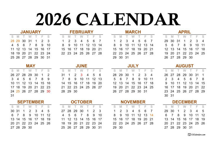 2026 Calendar Printable Philippines