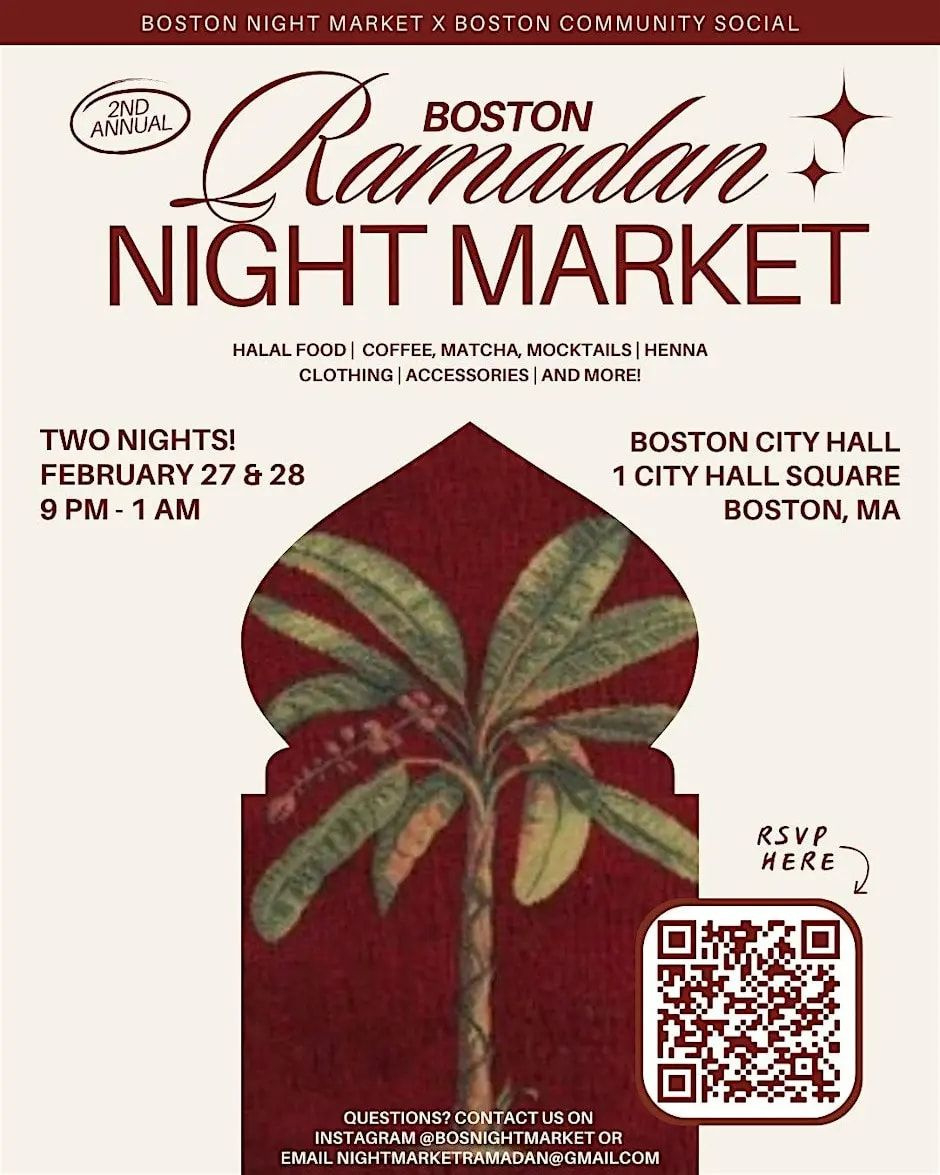 2Nd Annual Boston Ramadan Night Market [02/27/26] throughout Ramadan 2026 Calendar Boston