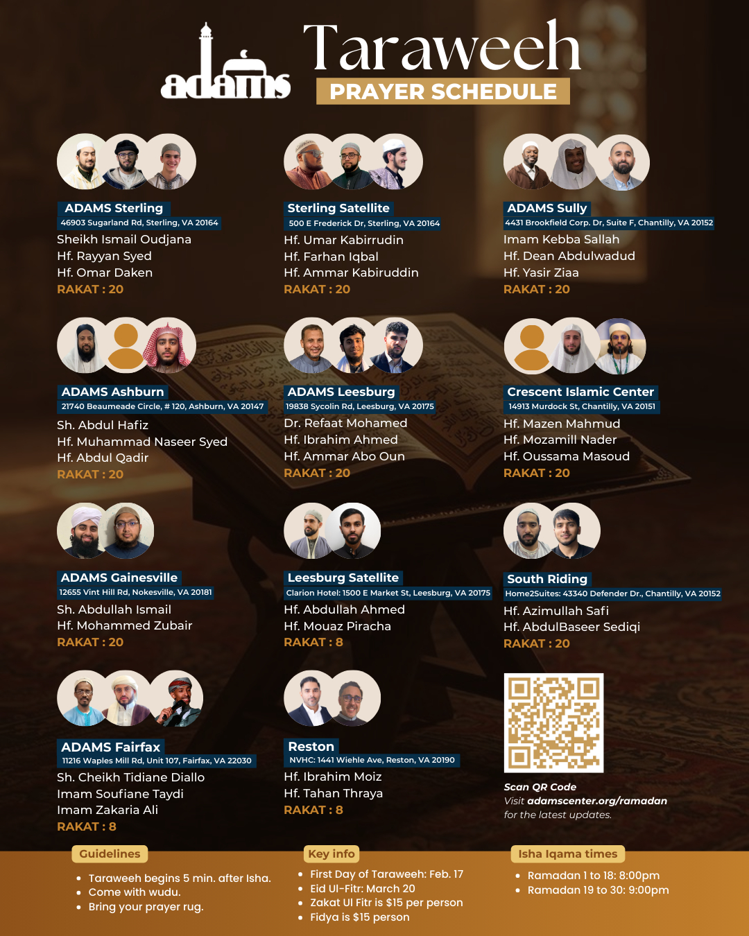 Adams Center pertaining to Fairfax Ramadan Calendar 2026