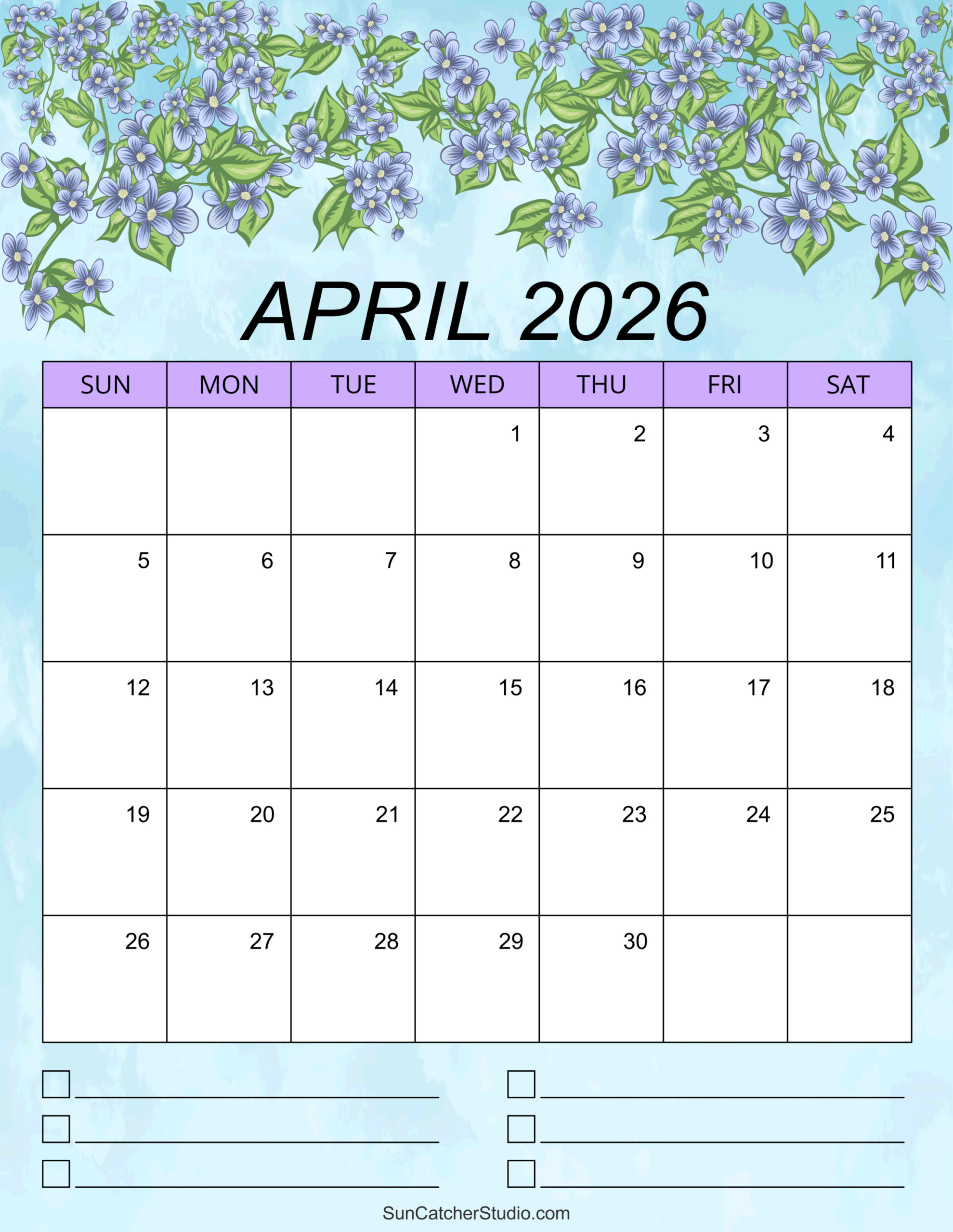 April 2026 Calendar (Free Printable) – Free Printables, Lettering with Printable Calendar April 2026 to March 2026