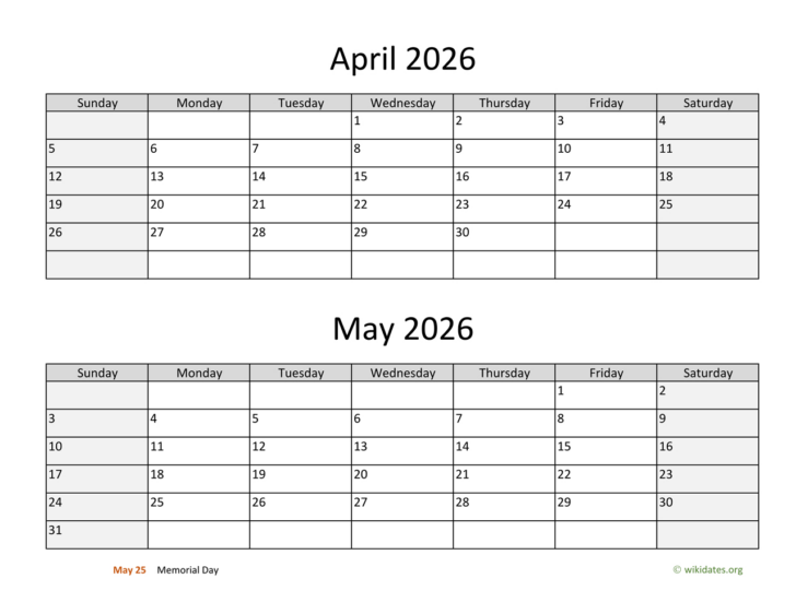 Calendar March April May 2026 Printable Calendar March April May 2026 Printable