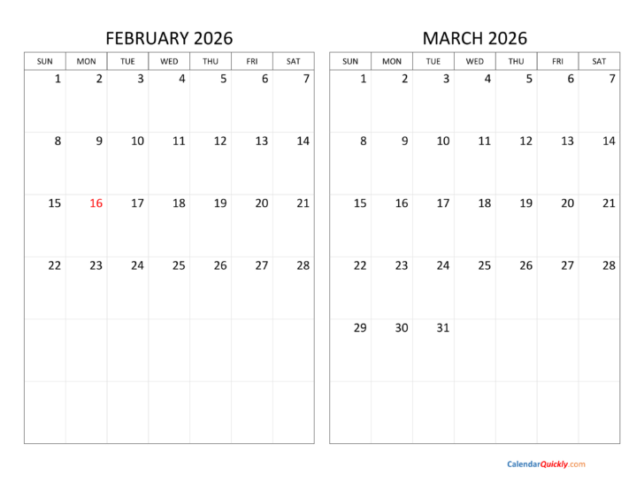 March 2026 to February 2027 Calendar March 2026 to February 2027 Calendar