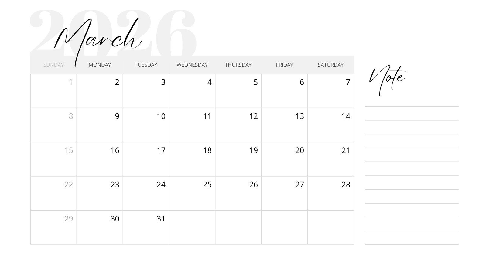 Free To Edit And Print March 2026 Calendar Templates | Canva with March 2026 Calendar Printable Editable