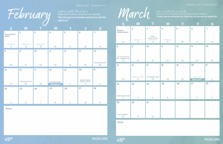 Ramadan Calendar 2026 Virginia
