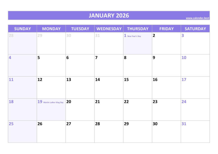 Printable Calendar 2026 Jan Feb March