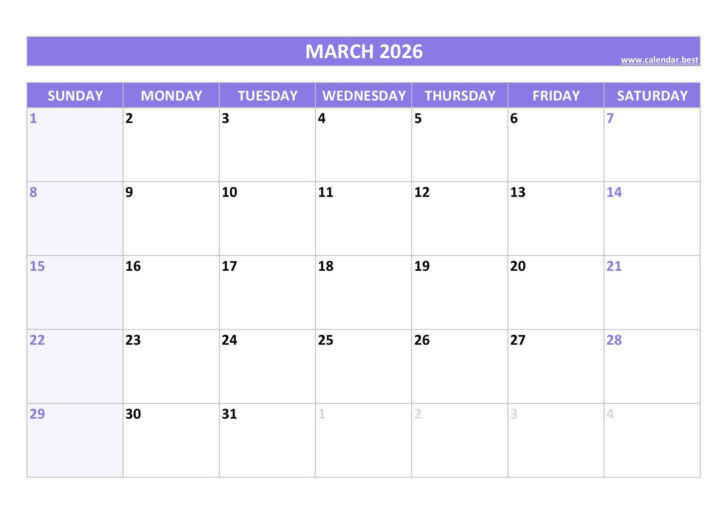 Printable Calendar March to May 2026