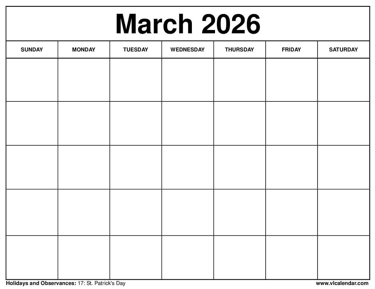 March 2026 Calendar: Dst &amp;amp; Spring Guide with regard to March Calendar 2026