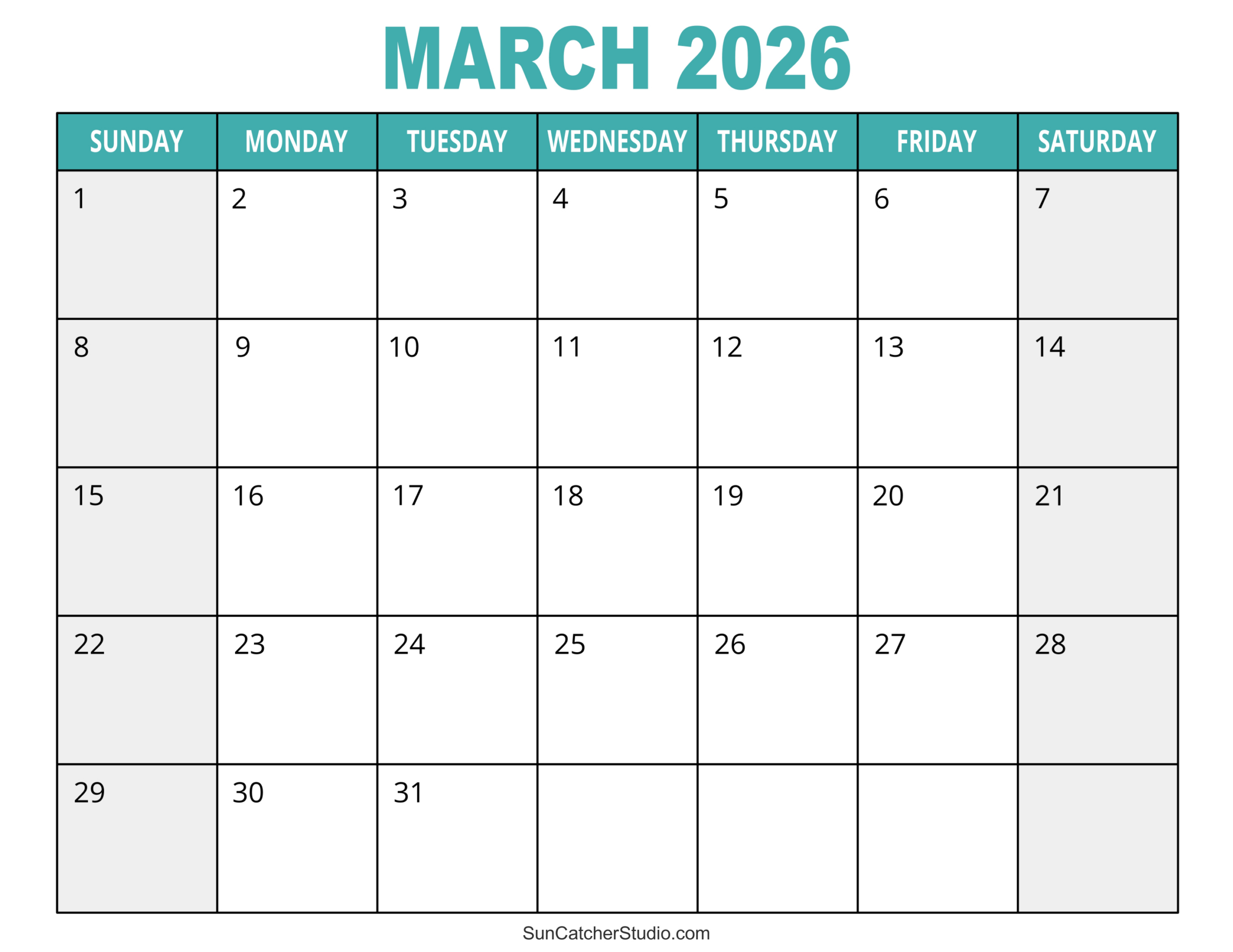 March 2026 Calendar (Free Printable) – Free Printables, Lettering intended for Jan Feb And March 2026 Calendar Fre Printable