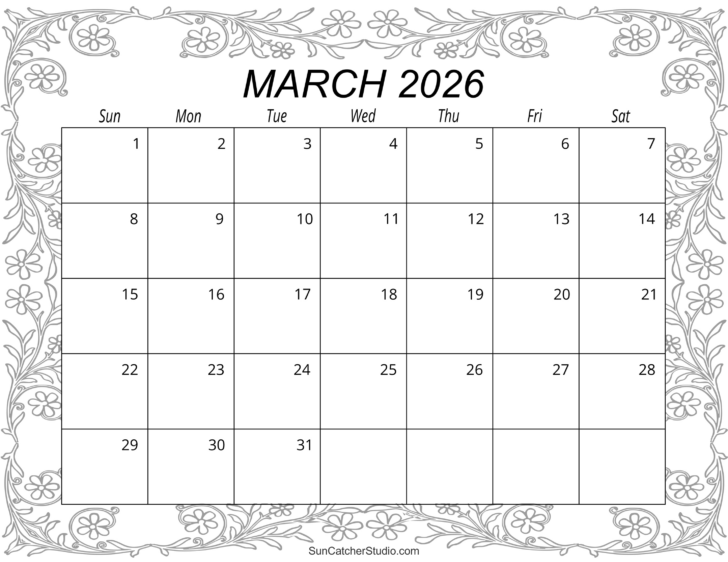 Jan Feb March 2026 Printable Calendar