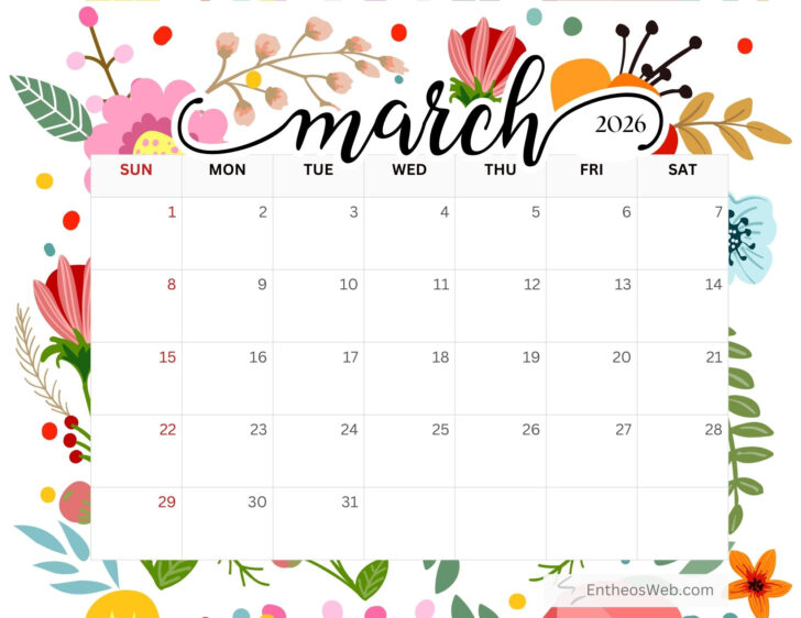 March 2026 Calendar Wallpaper March 2026 Calendar Wallpaper